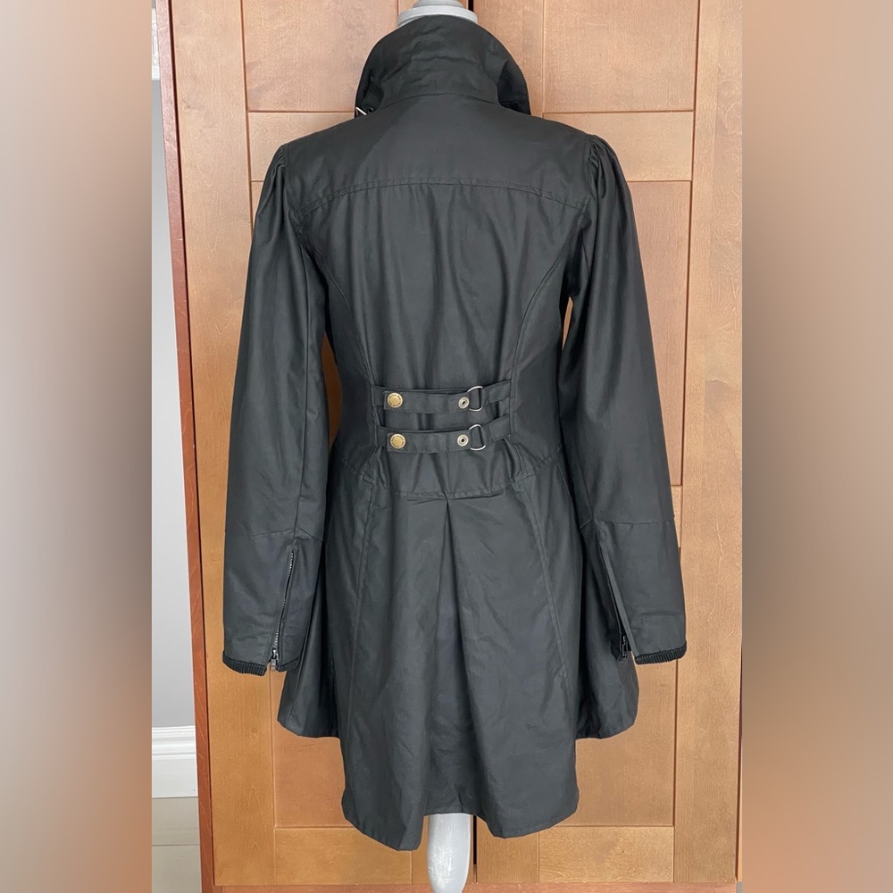 Stylish OXFORD BLUE England Green/Grey Wax Cotton Jacket w Tartan Lining, Small